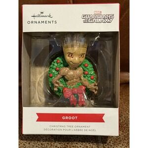 Hallmark Guardians of the Galaxy Groot in Holiday Wreath Ornament  Marvel